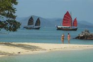 THE BAY OF PHANG-NGA ON A CHINESE JUNK